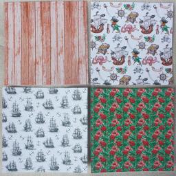 Papel de álbum estilo pirata, faça você mesmo, pacote de 24 folhas artesanal, artesanato, almofada de fundo - Image 4
