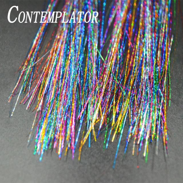 CONTEMPLATOR Flashabou Tinsel Arco-Íris 3 Sacos para Pesca com Mosca