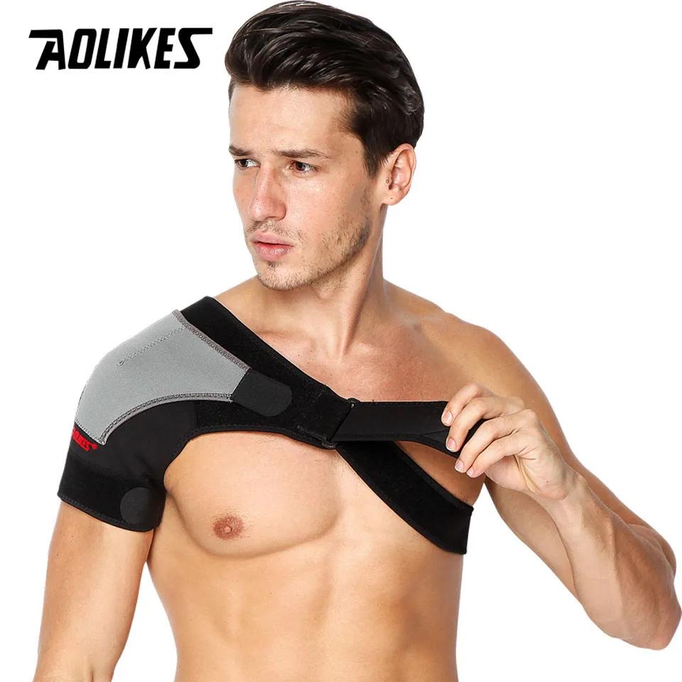AOLIKES-Alça de Ombro Ajustável, Bandagem Ajustável, Protetor Reforçado, Equipamento de Treino Funcional, Apoio Traseiro, 1pc - Image 1