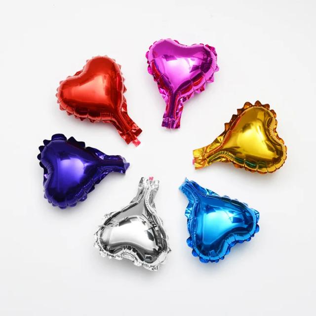 Conjunto de 10 Balões de Coração Multicoloridos de 5 Polegadas para Festas de Aniversário e Casamentos