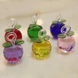 Figurinhas De Maçã De Cristal Colorido, Fruta De Vidro, Arte E Coleção De Papel, Ornamento De Mesa, Decoração Para Casa E Casamento, Presentes De Natal, 40mm, 50mm - Image 1