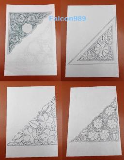 Ferramenta de corte de papel de desenho, 8 peças, artesanato de couro, esculpir canto, flor, transparente, modelo, filme, conjunto de ferramentas de gravação, faca, furador - Image 2