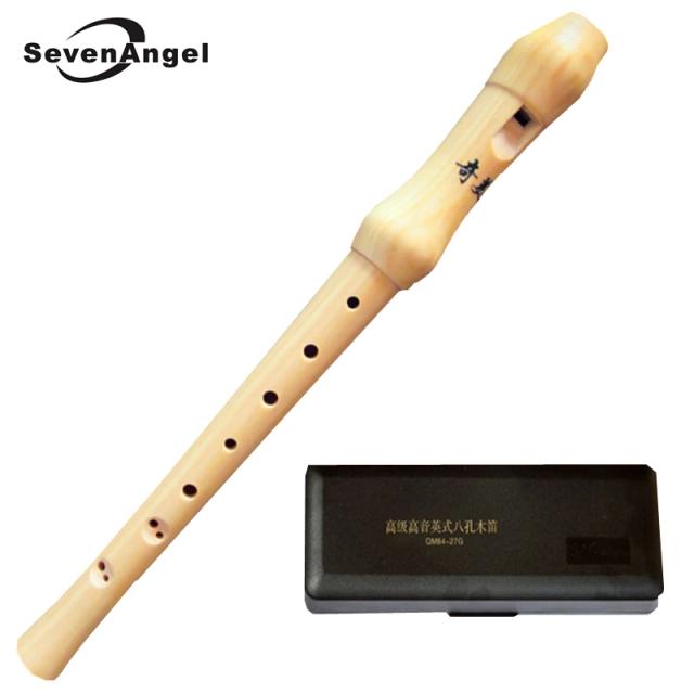 Gravador Soprano em Madeira com Estilo Alemão e Barroco, Clarinete em C e Flauta Vertical Chinesa de 8 Buracos