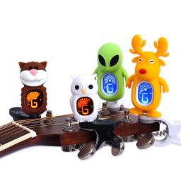 Sintonizador de guitarra de desenhos animados sintonizador de violino digital sintonizador de guitarra afinador de guitarra sintonizador de guitarra automática Sintonizador de coruja preta Sintonizador de baixo Clip de - Image 3