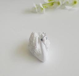 Novo cisne branco com coroa local, porta cartão, decoração de mesa para casamento/festa, 10 peças - Image 3