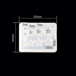 6 estilo geometria estrela pequenos grânulos silicone molde brincos resina silicone molde artesanal diy jóias fazendo moldes de resina cola epoxy - Image 4
