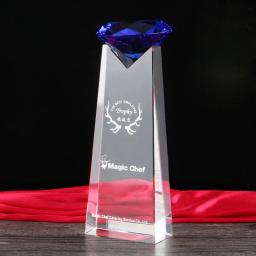 Troféu de cristal colorido personalizado com diamante, medalhas grammy sports para copos campeões - Image 4