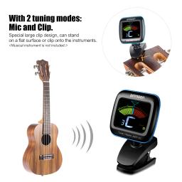 Digital Sensível Metronome Tuner com Clip Mic para Guitarra Cromática, Baixo, Ukulele, Violino, Tuning Parts - Image 4