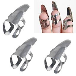 Palheta para guitarra com 3 peças, palheta de dedo, escorregador de aço inoxidável para banjo ukulele - Image 1