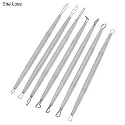 Chzimade-aço inoxidável polímero argila ferramentas, cerâmica, cerâmica, escultura, extremidade do fio, fita, 7pcs - Image 6