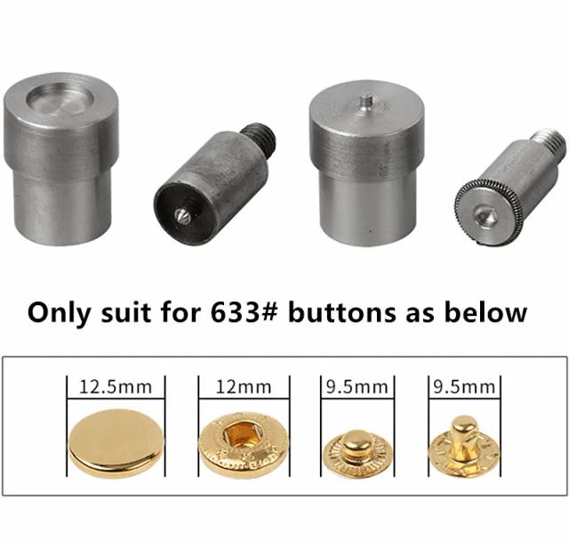 Molde de Botão de Pressão para Máquina Manual - 10-15mm, Ideal para Costura DIY, Frete Grátis