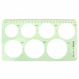 1pc plástico círculos geométrico desenho modelo régua estêncil ferramenta medição estudantes fornecimento escritório hyq - Image 3