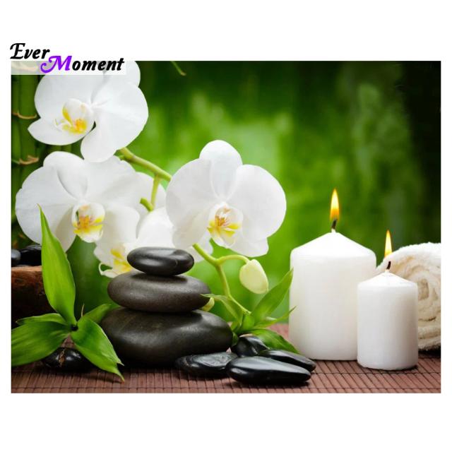 Pintura em Diamante de Orquídea: DIY Artesanal com Brocas e Pedras Decorativas