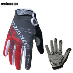 Weiostar-Luvas de ciclismo brancas compridas para homens e mulheres, gel à prova de choque, luva de bicicleta acolchoada, dedo cheio, vermelho, MTB, corrida - Image 3