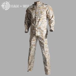 Outdoor Ghillie Terno Uniforme, Jaqueta e Calças, Combate Camuflagem, Digital Woodland Caça Roupas, Airsoft Paintball - Image 6