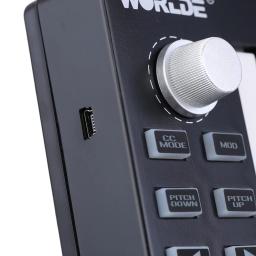 Worlde-Easykey Mini Teclado Portátil, Controlador USB MIDI, Instrumento Mini Teclado, Sensível à Velocidade, 49, 25 Teclas, 61 - Image 4