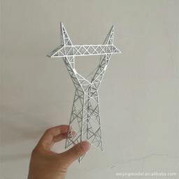 Sand Table Cable Tower Modelo Torre de alta tensão Torre de transmissão Torre barril de plástico para Ho Train Layout - Image 2