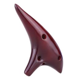 12 buracos cerâmica ocarina flauta alto c fumado queimar submarino estilo instrumento musical com música pontuação para o amante da música - Image 5