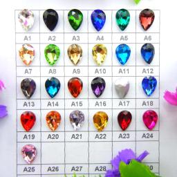 Gota de Água Teardrop Forma Cola em Grânulos De Strass, Cristal De Vidro, Artesanato DIY, Photo Frame, 7 Cores, Cores Agradáveis - Image 1