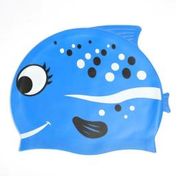 Boné de natação impermeável para crianças, animal dos desenhos animados, chapéu de praia de silicone, cabelo comprido, piscina para proteger ouvidos, meninos e meninas, novo - Image 5