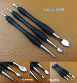 Conjunto de ferramentas para gravação de couro, 6 tipos, artesanato, modelagem, emenda, colher, ponto, estilete, escultura, cinzel, cortador de perfuração - Image 2