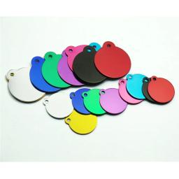 Identificação de animais de estimação, pingente redondo personalizado para identificação de cães e gatos, identificação com nome e telefone, 20 peças - Image 4