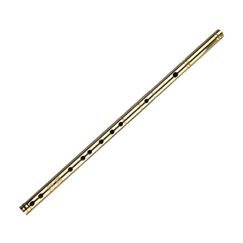 Flauta profissional h62 instrumento musical, tubo de latão com 8 sulcos, flauta chinesa de metal - Image 1