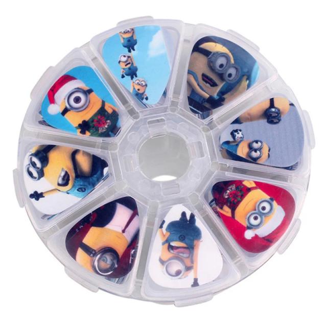 Acessórios de Guitarra Desenhados: Caixa de Seleção em 8 Grades com 50 Peças de Instrumentos Musicais em Estilo Cartoon