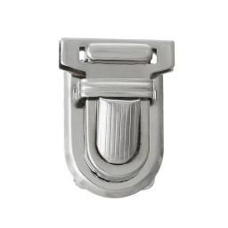 Liga À Base de ferro Bolsa Bolsa de Bloqueio Fecho Fechos de Encaixe Fechaduras Saco Cor Prata DIY Acessórios 3.3cm x 2.5cm, Conjuntos 10 (4 Pçs/set) - Image 1