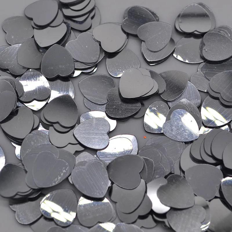 500 peças confete brilhante cor sólida coração confete diy amor para festa de casamento suprimentos decorativos de mesa - Image 1