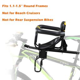 Assento de bicicleta de segurança frontal para crianças, Sela com pedais, Apoio para as costas, Bicicleta MTB Road, Bebê - Image 3
