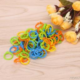 100 pçs colorido tricô crochê ponto de bloqueio marcador diy artesanato ferramentas tricô crochê titular agulha clipe g03 navio da gota - Image 5