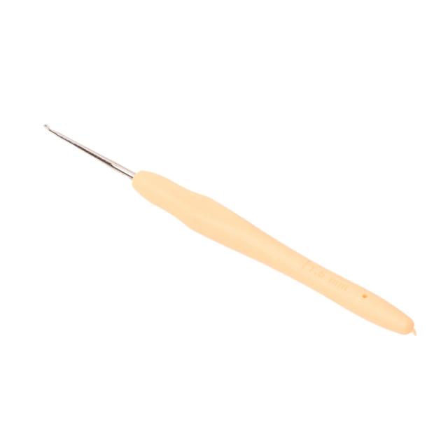 Agulhas de Crochê de Metal com Empunhaduras Ergonômicas de 0,5 a 2,75 mm - 1 Peça Ideal para Conforto e Precisão