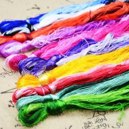 Sanbest-Linha Bordada De Seda Natural, Fio Multicolor, Handmade Jóias Tecidas, Su Seda, DIY de Alta Qualidade, 30 meadas, 50 meadas, 100 - Image 3