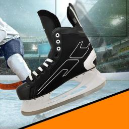 Skate no gelo truques sapatos adulto criança patinação artística patins lâmina de gelo de couro flor faca hóquei no gelo patines esqui id15 - Image 3