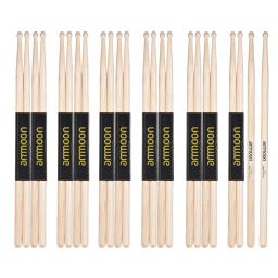 Ammoon 5a/7a de 3/12 pares de baquetas de tambor de madeira fraxinus mandshurica conjunto de tambor de madeira acessórios para instrumentos de percussão - Image 2