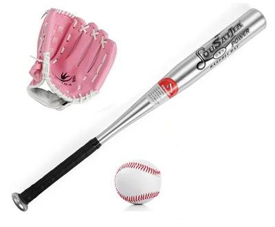 Conjunto Completo de Beisebol para Diversão ao Ar Livre: Bastão de Madeira, Bastão de Alumínio, Luva de Couro PU e Brinquedo Macio de 9 Polegadas com Bolsa Inclusa