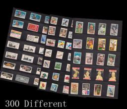 Selos postais vintage com Post Mark, papel para coleta, sem repetição, todos diferentes, EUA, 300 pcs por lote - Image 1