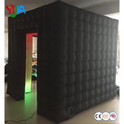 Cabine de foto inflável quadrada de 2.5m, popular, com tiras de led, inferior e superior, 2 portas, para eventos de festa - Image 3