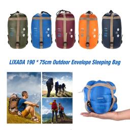 Lixada 190*75cm saco de dormir portátil acampamento ao ar livre viagem caminhadas inverno saco de dormir ultraleve viagem primavera outono 680g - Image 6