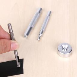4 pçs/set Ferramentas de Instalação de Botão de Metal Botões Fechos de Pressão Botões de Pressão Botão de Soco Mão DIY Kit Conjunto de Ferramentas de Instalação - Image 3