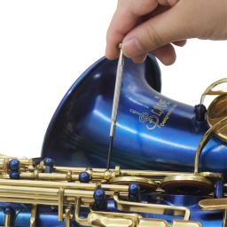 Flauta manutenção kit de limpeza cuidados para saxofone clarinete incluindo bocal escova limpeza pano polegar almofada caso reed - Image 6