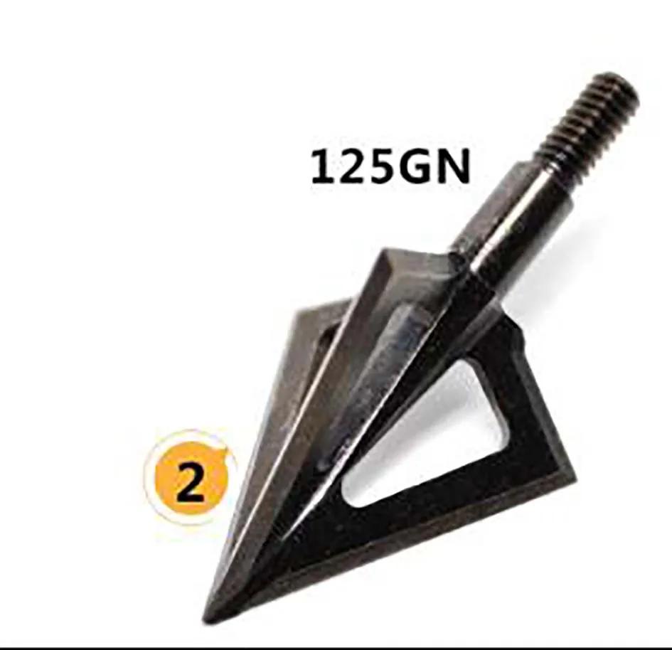 Pontas de flechas para caça, pontas de flechas de grãos 125/150 para arco recurvo/composto para caça, pontas de aço inoxidável para tiro, 1 peça - Image 1