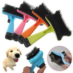 Acessórios para animais de estimação nova marca profissional filhote de cachorro gato cabelo grooming slicker pente gilling escova rápida ferramenta limpa para animais estimação - Image 1