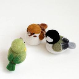 Pequeno animal papagaio sparrow pássaro lã agulha kit de lã agulha em feltro para feltro pingente artesanato faça você mesmo bordado artesanal - Image 1