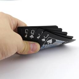 Conjunto de cartas de plástico e pvc, conjunto de 55 peças, cor preta e pura, para pôquer, truques clássicos de mágica, acessórios de ferramenta - Image 4