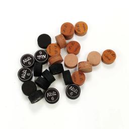 Ponta de taco de bilhar nili 6 peças, 6 camadas, 14mm, preto/marrom, 2 cores, vara de pele de porco, acessórios para bilhar - Image 4