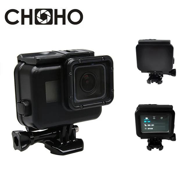 Capa à prova d'água preta para GoPro Hero 5, 6 e 7 - Proteção para Mergulho com Touch e Suporte