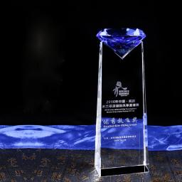 Troféu de cristal colorido personalizado com diamante, medalhas grammy sports para copos campeões - Image 2