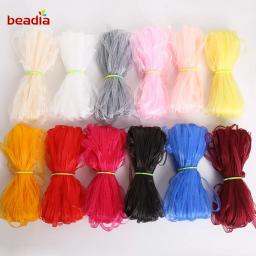 20 jardas/lote 3mm fita de organza para decoração de casamento arco artesanato webbing presente envoltório diy feito à mão material decorativo - Image 3